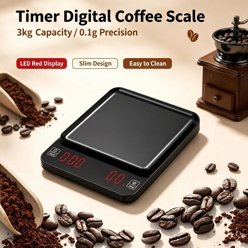 Coffee & Tea Phúc Long - 3kg/0.1g High Precision Digital Coffee Scale,