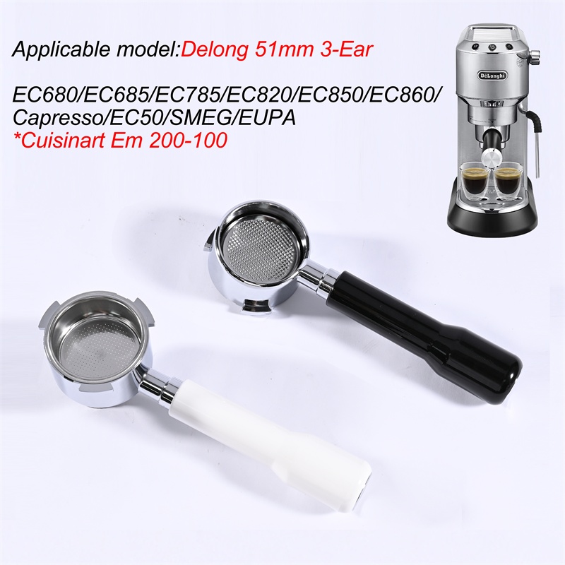 Coffee And Tea Filter - 51mm Coffee Bottomless Portafilter For Delonghi