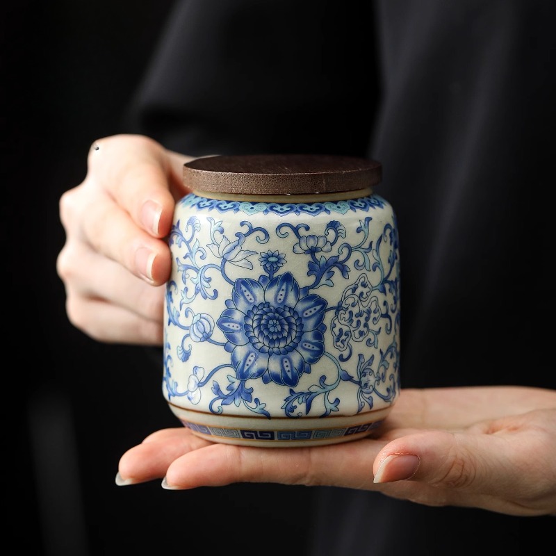 Coffee Tea Jug - Creative Blue and White Porcelain Sealed