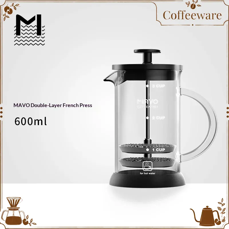 Coffee And Tea Filter - MAVO French Press Coffee Maker Double