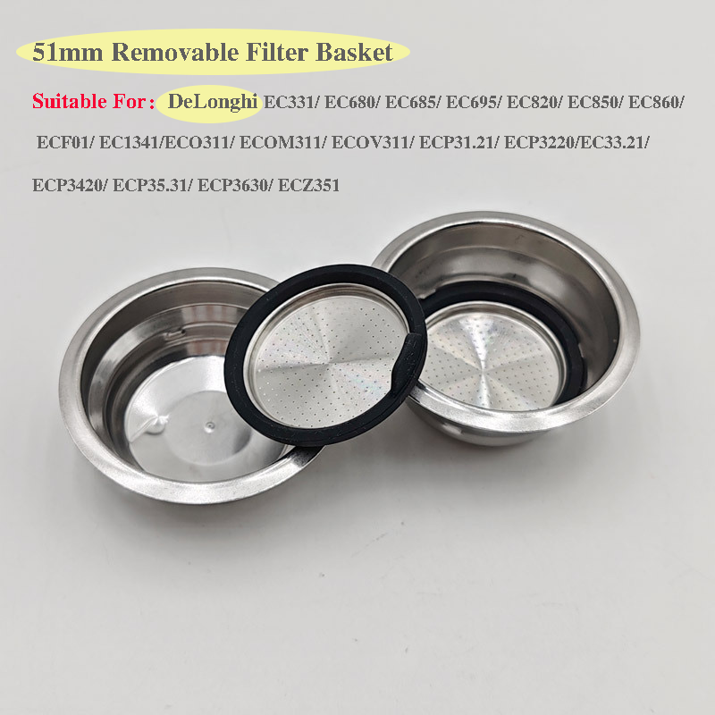 Coffee And Tea Filter - 51mm Coffee Machine Accessories Removable Filter