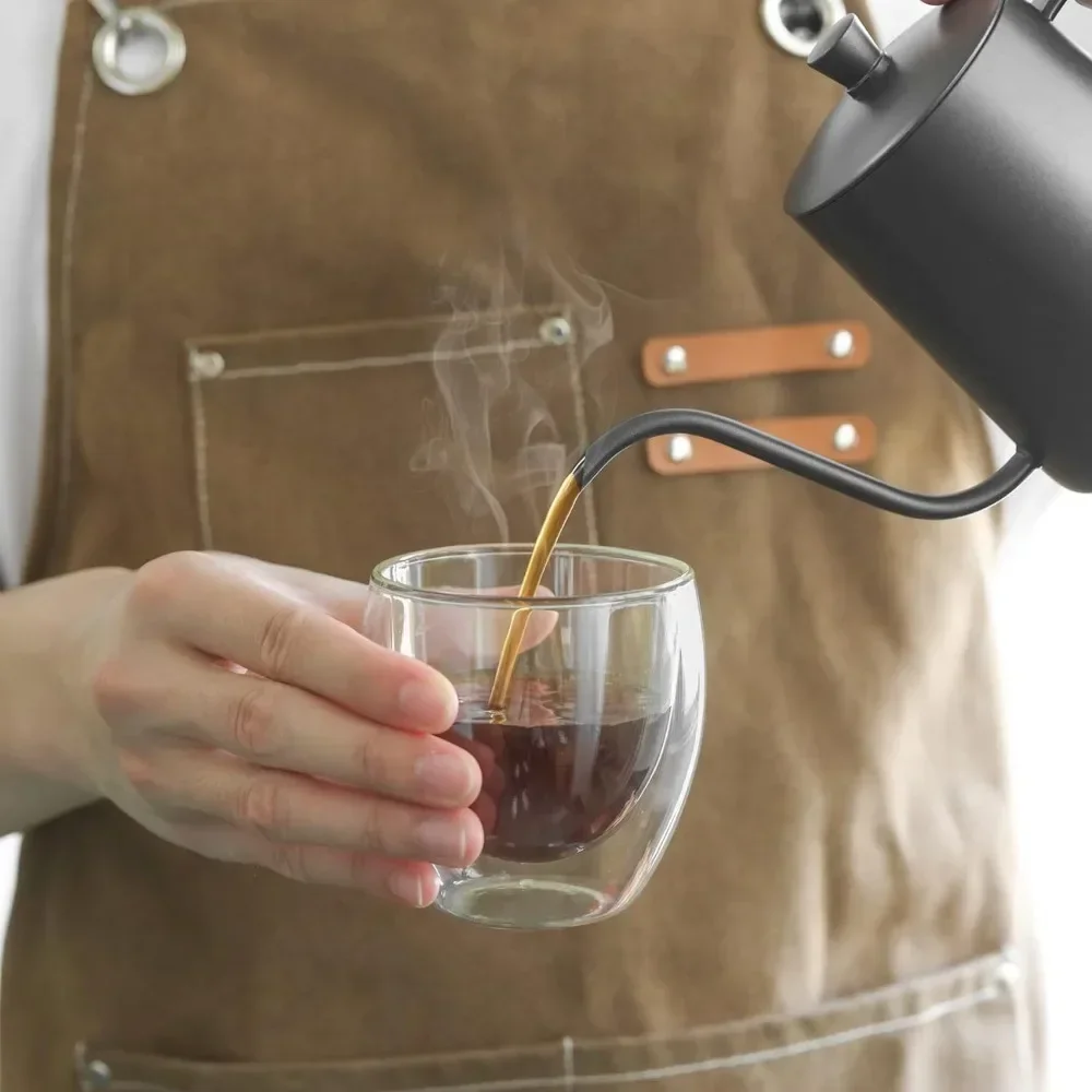 6 pcs Clear Double Wall Glass  - đánh giá và giá Juice Tea Coffee