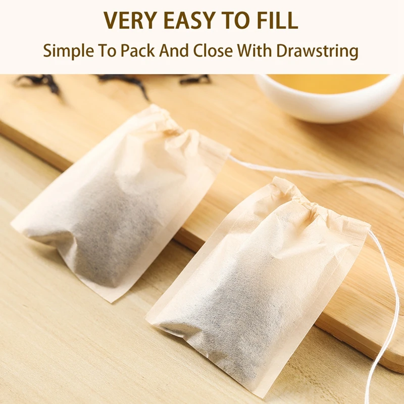 100Pcs Teabags with Drawstring - đánh giá và giá Coffee Tea And Leaf