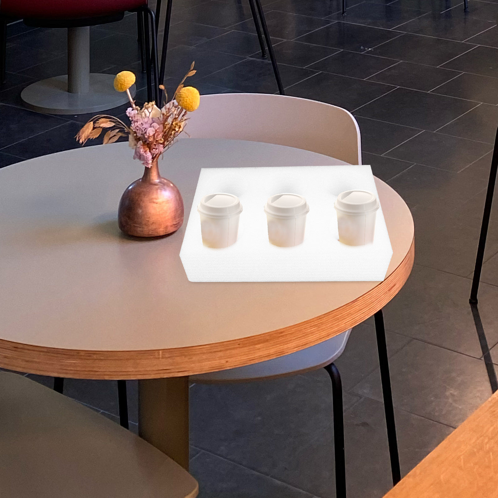 2Pcs Beverage Cup Holder Tray  - đánh giá và giá Coffee Tea Drink