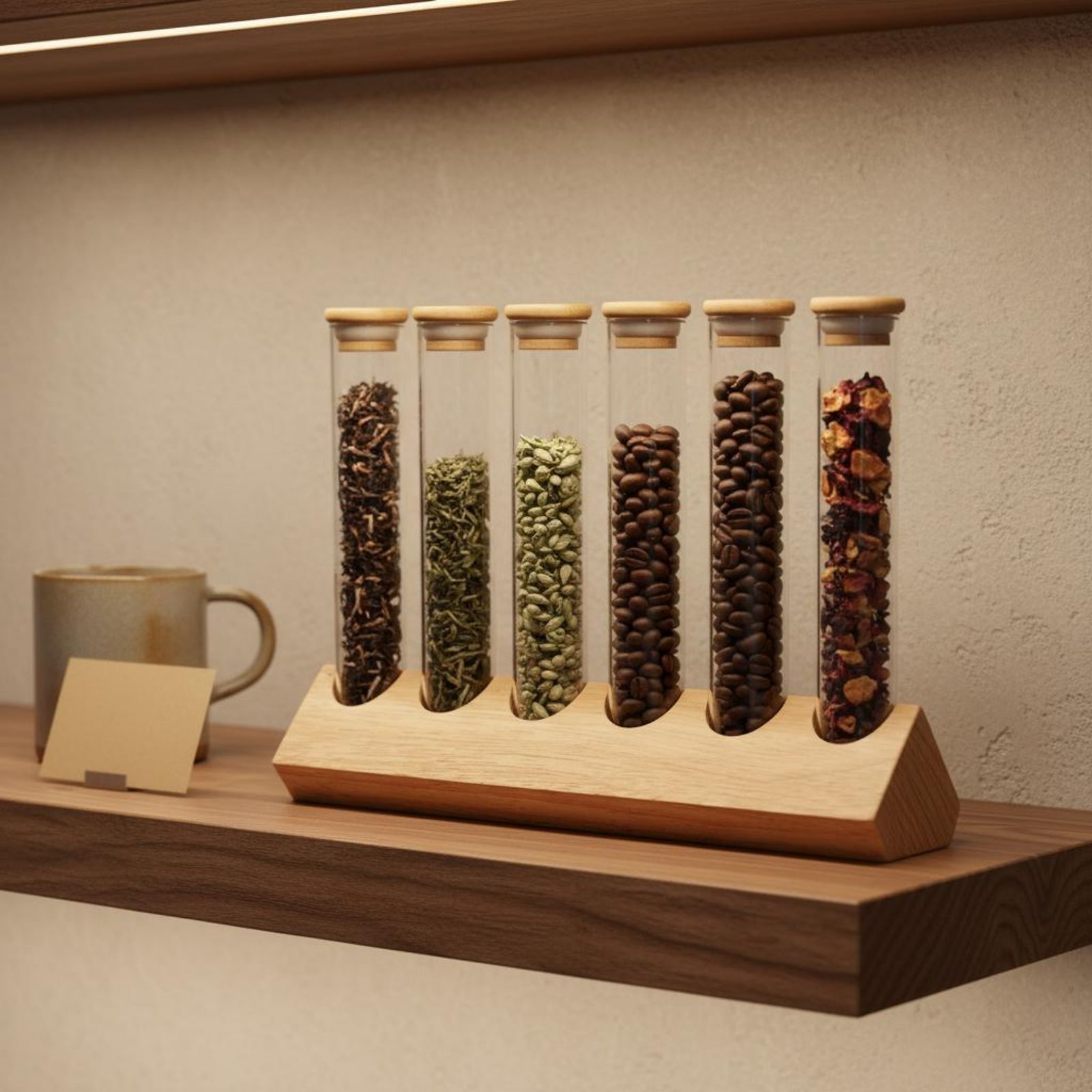 Glass Tube Container Set with  - đánh giá và giá Coffee Bean