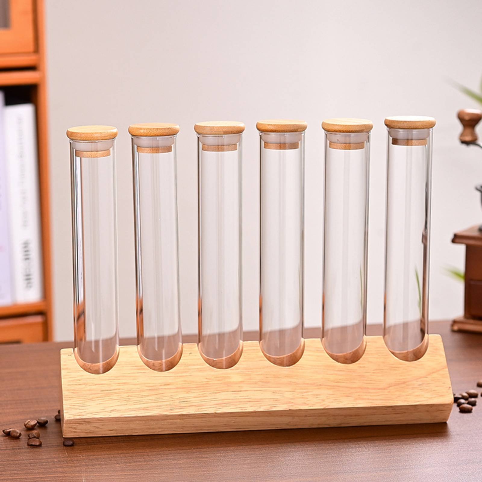 Glass Tube Container Set with  - đánh giá và giá Coffee Bean