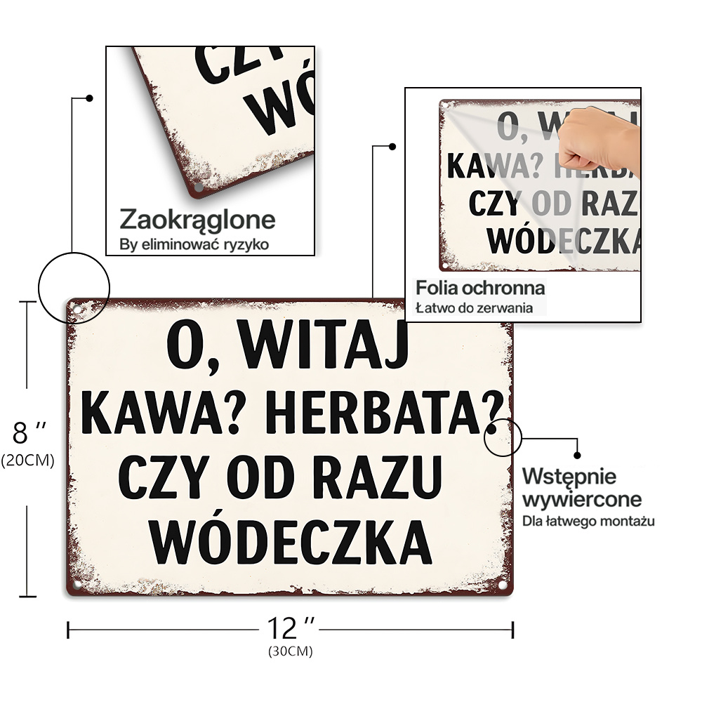 Vintage Metal Sign, Polish Fun - đánh giá và giá Coffee Tea Vodka