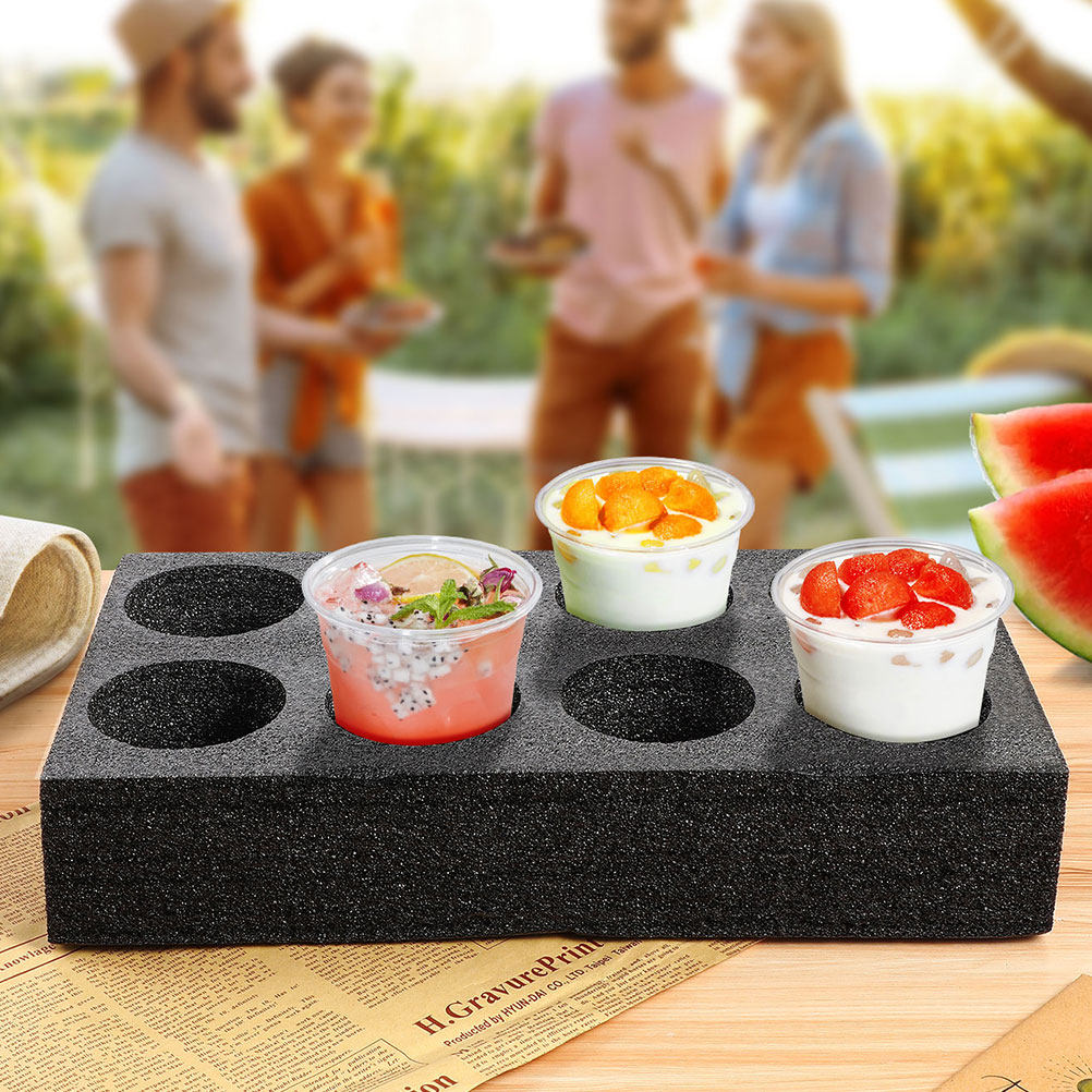 4Pcs 8-Hole Beverage Cup Tray  - đánh giá và giá Coffee Tea Drink