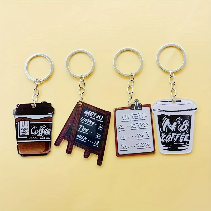 8pcs acrylic coffee cup keycha - đánh giá và giá Coffee & Tea Phúc Long