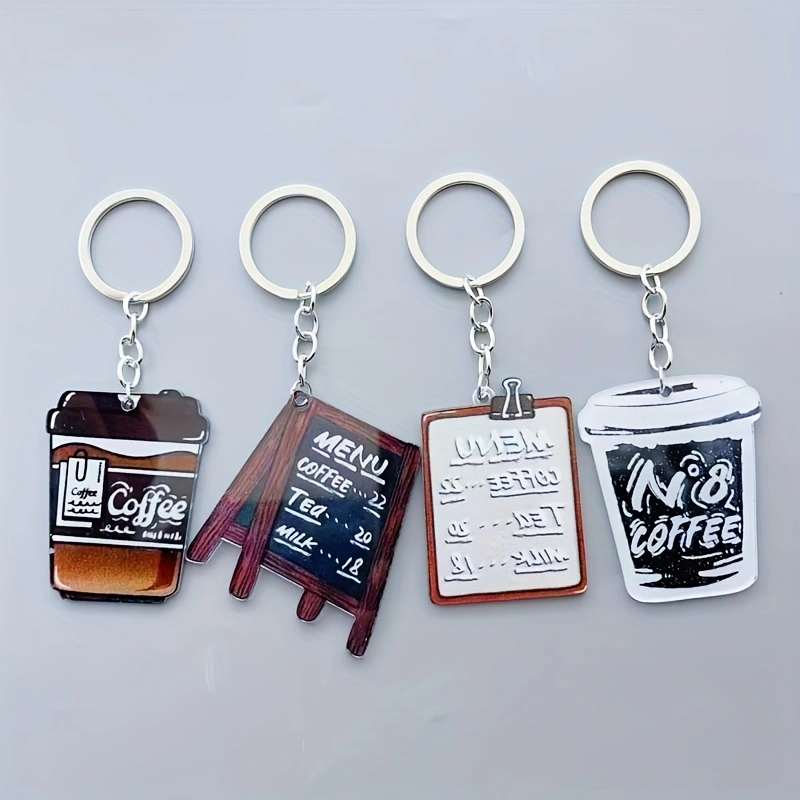 8pcs acrylic coffee cup keycha - đánh giá và giá Coffee & Tea Phúc Long